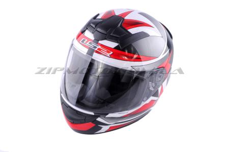 Шлем-интеграл   (mod:FF352) (size:XL, черно-красный, ROOKIE GAMMA)   LS-2 - 42013