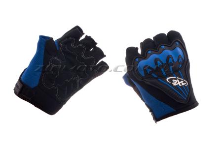 Велоперчатки (черно-синие, size L)   AXE - 43658