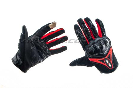 Перчатки   SUOMY   (черно-красные size M) - 43682