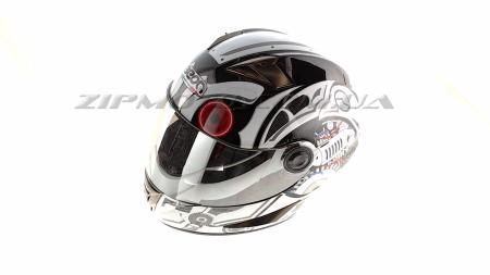 Шлем-интеграл   (mod:B-500) (size:M, черно-белый)   BEON - 47830