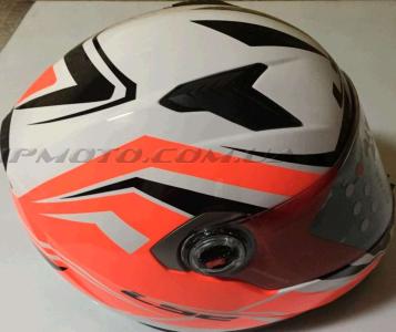 Шлем-интеграл   (mod:358) (size:XL, черно-бело-красный, RED SMOKE)   LS-2 - 51869