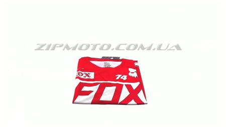 Футболка   (бело-красная size L)   FOX - 52534