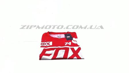 Футболка   (бело-красная size XL)   FOX - 52537