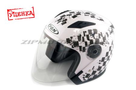 Шлем открытый   (mod:FX-512) (size:L,белый, SPORT)   FGN (Уценка1) - 55509
