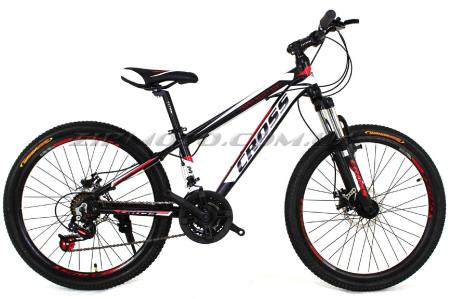 Велосипед (в сборе)   Cross Hunter 24 Black-White-Red   (24CJA17-7-6)   T-BIKE - 55654