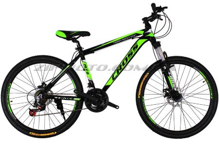 Велосипед (в сборе)   Cross Hunter 26 Black-Green-White   (26CJA17-8-5)   T-BIKE - 55658