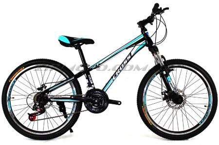 Велосипед (в сборе)   Cross Racer 24 Black-Blue-White   (24CJS17-5-3)    T-BIKE - 55659