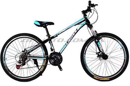 Велосипед (в сборе)   Cross Racer 26 Black-Blue-White   (26CJS17-6-3)   T-BIKE - 55663