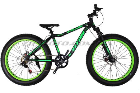 Велосипед (в сборе)   Titan Stalker 26 vs SUSP Black-Green   (26TJA17-72-2)   T-BIKE - 55669