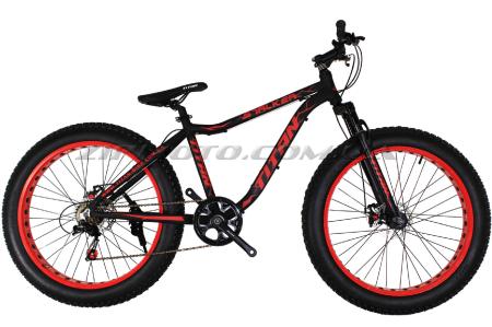 Велосипед (в сборе)   Titan Stalker 26 vs SUSP Black-Red   (26TJA17-72-1)   T-BIKE - 55670