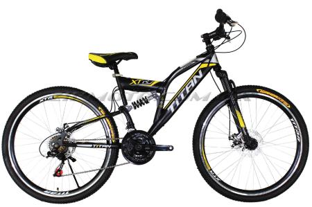 Велосипед (в сборе)   Titan Panther 26 Black-Yellow-Gray   (26TWD17-63-5)   T-BIKE - 55678