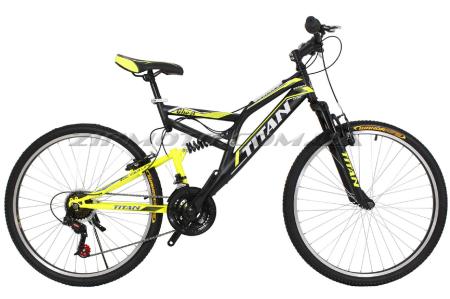Велосипед (в сборе)   Titan Ghost 26 Black-LightGreen-White   (26TWD17-62-2)   T-BIKE - 55682