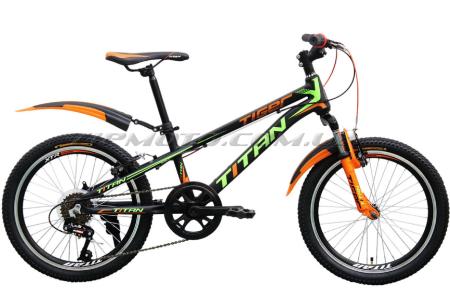 Велосипед (в сборе)   Titan Tiger 20 Black-Orange-Green   (20TWA17-45-1)   T-BIKE - 55684