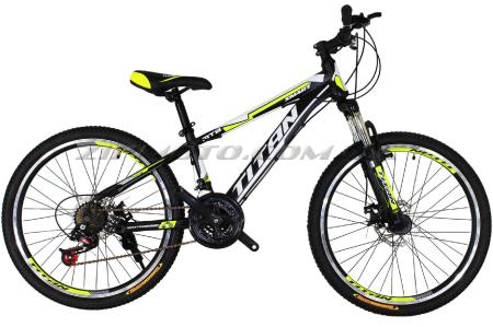 Велосипед (в сборе)   Titan Smart 24 Black-LightGreen-White   (24TJS17-15-3)   T-BIKE - 55687
