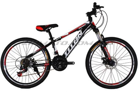 Велосипед (в сборе)   Titan Smart 24 Black-Red-White   (24TJS17-15-6)   T-BIKE - 55688