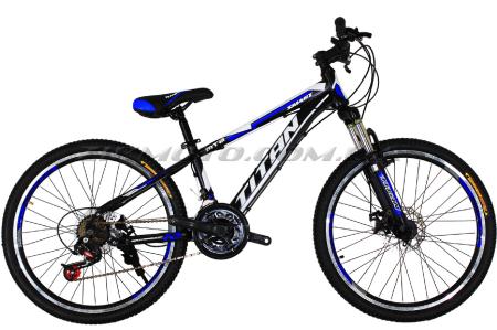 Велосипед (в сборе)   Titan Smart 24 Black-Blue-White   (24TJS17-15-5)   T-BIKE - 55689