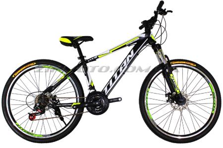 Велосипед (в сборе)   Titan Evolution 26 Black-LightGreen-White   (26TJS17-16-3)   T-BIKE - 55691