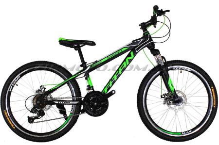 Велосипед (в сборе)   Titan Street 24 Black-Green-White   (24TWS17-36-1)   T-BIKE - 55696