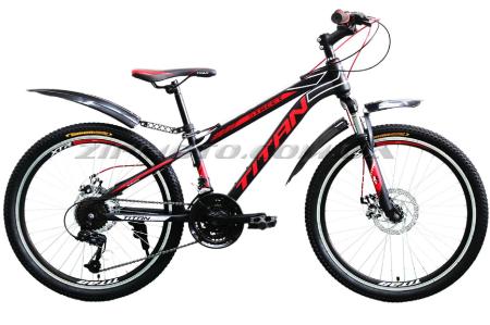 Велосипед (в сборе)   Titan Street 24 Black-Red-White   (24TWS17-36-2)   T-BIKE - 55698