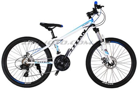 Велосипед (в сборе)   Titan Flash 24 White-Black-Blue   (24TWA17-46-4)   T-BIKE - 55719