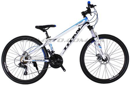 Велосипед (в сборе)   Titan Flash 26 White-Black-Blue   (26TWA17-47-4)   T-BIKE - 55720