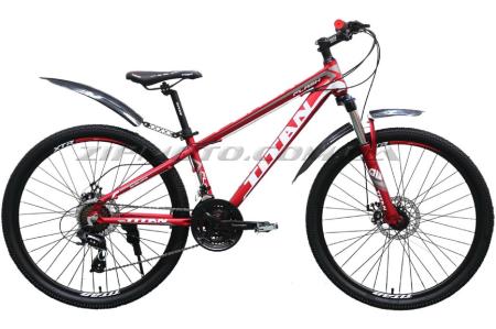 Велосипед (в сборе)   Titan Flash 26 Red-White-Gray   (26TWA17-47-3)   T-BIKE - 55723
