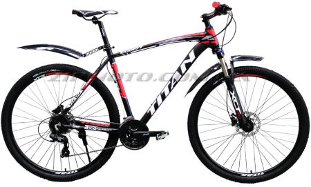 Велосипед (в сборе)   Titan Egoist 29 Black-Red-White   (29TWA17-60-1)   T-BIKE - 55740