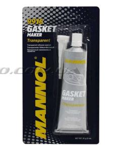 Герметик   85г   (силиконовый, вулканизирующийся)   (9916 Gasket Maker Transparent)   MANNOL - 55897