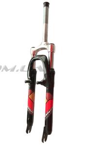 Вилка велосипедная амортизационная   (26, красная, алюминий, V-Brake)   (386)   (ZOOM )  KL - 58725