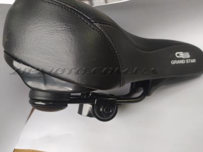 Седло велосипедное спортивное   (черное с серой полосой)   (mod TY-SD-7130)   KL - 58825