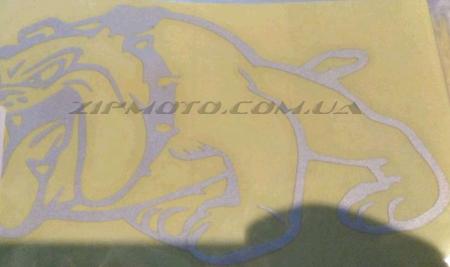 Наклейка   декор   DOG   (13x10cм, серебро, левая)   (#HQ007WL) - 61991