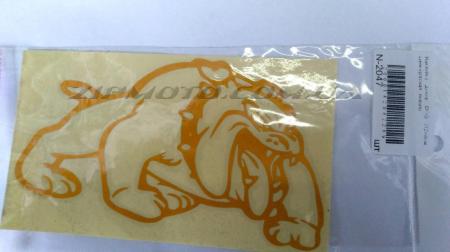 Наклейка   декор   DOG   (12x9cм, оранжевая, левая) - 62021