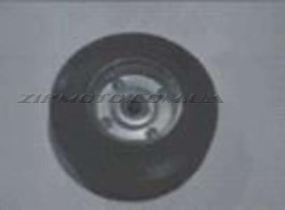 Колесо для тачек и платформ (литая резина)   (125/37,5- 50mm, под ось 10mm, 4 болта)   MRHD - 62577