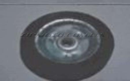 Колесо для тачек и платформ (литая резина)   (160/40- 80mm, под ось 15mm, 3 болта)   MRHD - 62584