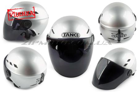 Шлем открытый   (mod:210) (size:L, серый, +тонированный визор)   TANKE (Уценка1) - 71758