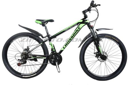 Велосипед (в сборе)   Cross HUNTER-26-13-Black-Green-White   (26CJA18-11-5/13)   T-BIKE - 78086