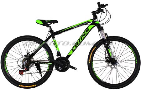 Велосипед (в сборе)   Cross HUNTER-26-15-Black-Green-White   (26CJA18-11-5)   T-BIKE - 78091