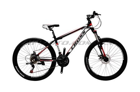 Велосипед (в сборе)   Cross HUNTER-26-15-Black-White-Red   (26CJA18-11-6)   T-BIKE - 78092