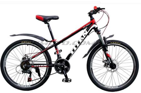 Велосипед (в сборе)   Titan Flash 24-12-Black-Red-White   (24TWAL19-262)   T-BIKE - 78126