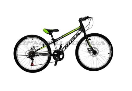 Велосипед (в сборе)    Cross 24 Legion Рама-11 Black-Lightgreen   (24CJS18-3-4)   T-BIKE - 78925