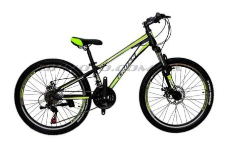 Велосипед (в сборе)    Cross 24 Racer Рама-11 Lightgreen-Black-Silver   (24CJS18-8-9)   T-BIKE - 78940