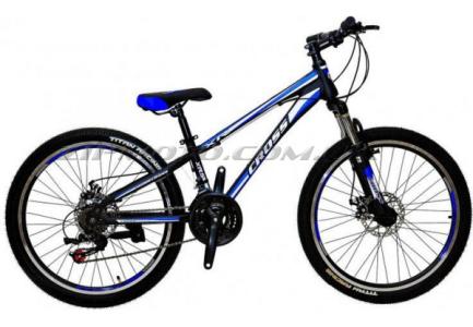 Велосипед (в сборе)    Cross 26 Racer Рама-13 Black-Blue-White   (26CJS18-9-3)   T-BIKE - 78969