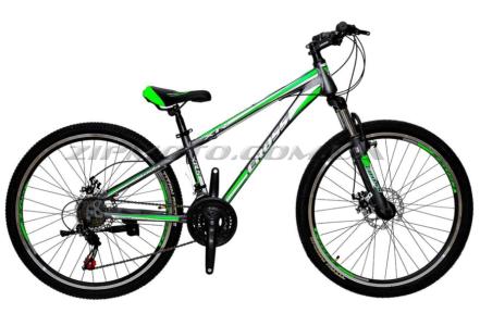 Велосипед (в сборе)    Cross 26 Racer Рама-13 Gray-Green-White   (26CJS18-9-5)   T-BIKE - 78974
