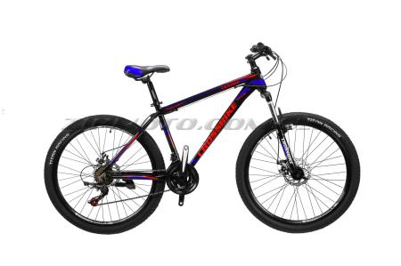 Велосипед (в сборе)    Cross 27.5 Leader Рама-17  Black-Blue-Red   (27CJPr19-56)   T-BIKE - 78979