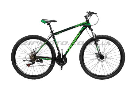 Велосипед (в сборе)    Cross 27.5 Leader Рама-17  Black-DarkGreen-Green   (27CJPr19-55)   T-BIKE - 78982