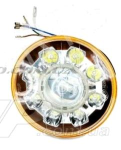 Вставка в фару светодиодная круглая   (D=14cm 21W, 8 лампочек, дальний/ближний)   EVO - 80096