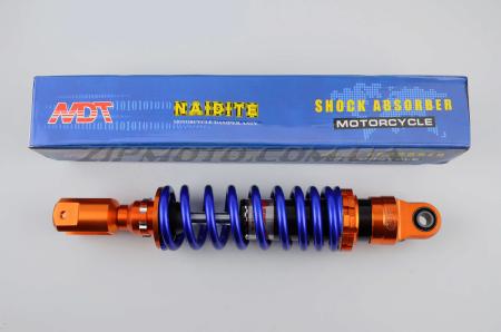 Амортизатор   GY6, DIO, TACT   270mm, тюнинговый   (оранжево-синий)   NDT - 803