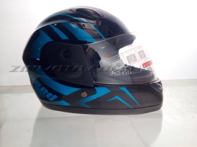Шлем детский интеграл   (mod: F2-801) (size XS, BLACK/BLUE)   ST - 81109