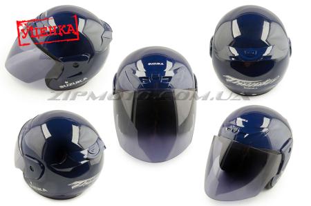 Шлем открытый   (mod:601) (size:L, синий)   SUZUKA (Уценка1) - 81417