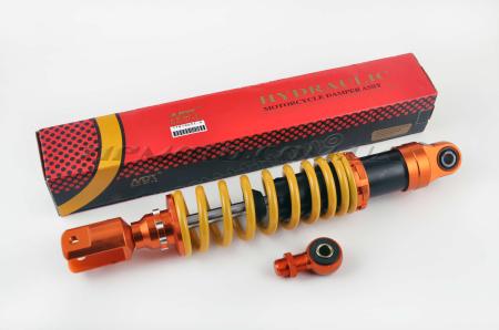 Амортизатор универсальный (+ переходник)   350mm, тюнинговый   (оранжево-желтый)   NDT - 906